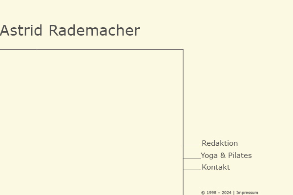 astrid rademacher | redaktion | yoga & pilates